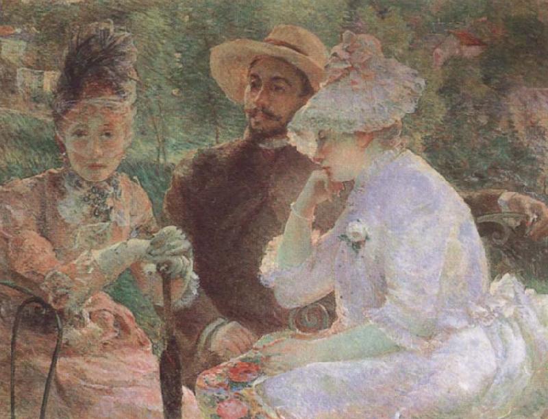 Marie Bracquemond On the Terrace at Sevres oil painting image